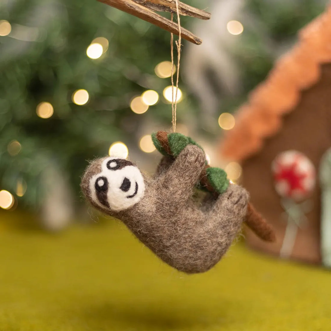 Felt Sloth Hanging Decoration