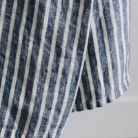 Linen Napkins - Set of Four - Blue & White Ticking