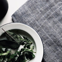 Linen Kitchen Towel - Herringbone