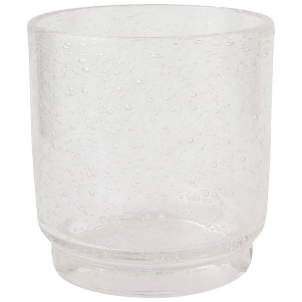 Clear Bubble Glass Lowball Tumbler