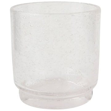 Clear Bubble Glass Lowball Tumbler