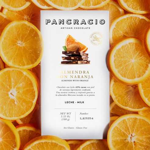 Pancracio - 42% Almond & Orange Milk Chocolate Bar