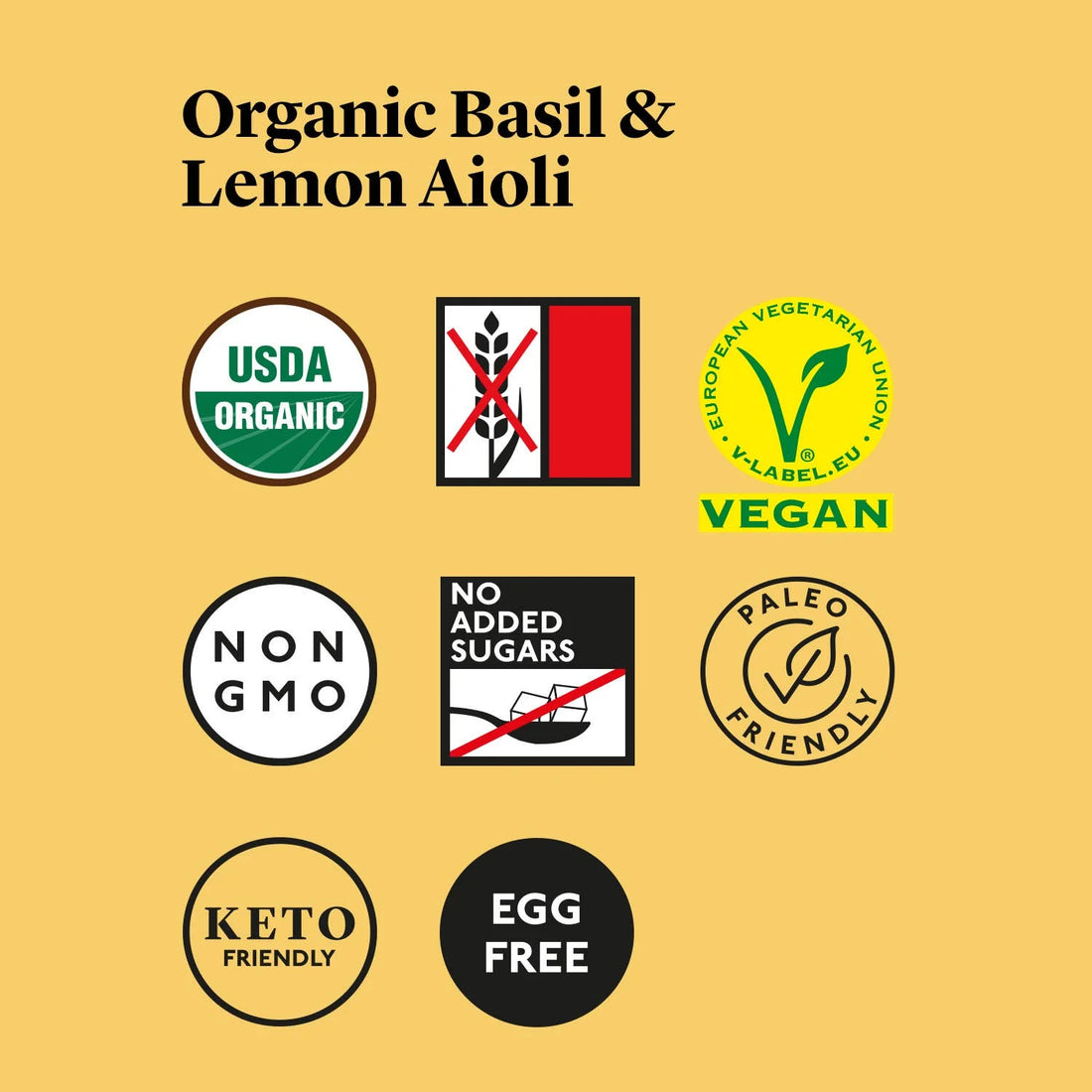 Delicious & Sons Organic Basil Lemon Aioli