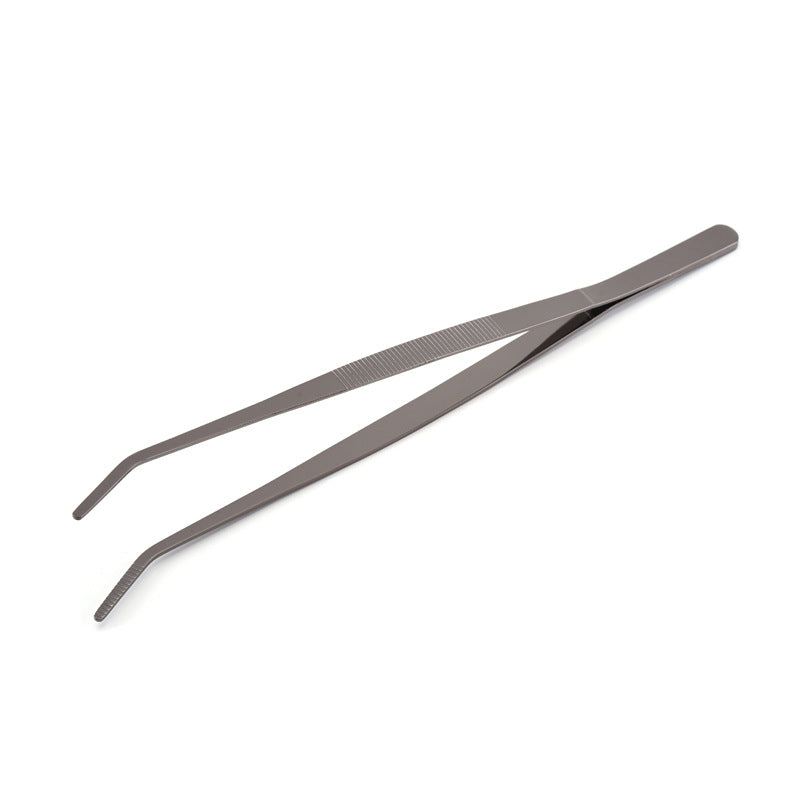 Gunmetal Slanted Tip Garnish Tweezers