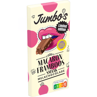 Jumbo - Macaron & Raspberry Milk Chocolate Bar